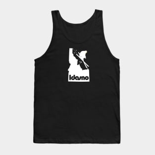 Idasno Skier-White Tank Top